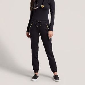 (XS/PETITE) JAANUU BLACK SCRUB JOGGER PANT